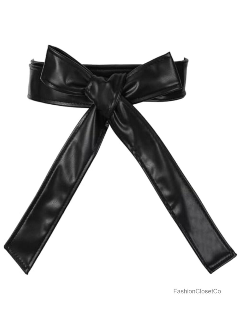 Women's PU Leather Obi Belt Wrap Sash Waist Belt for Dress Coat Knotted